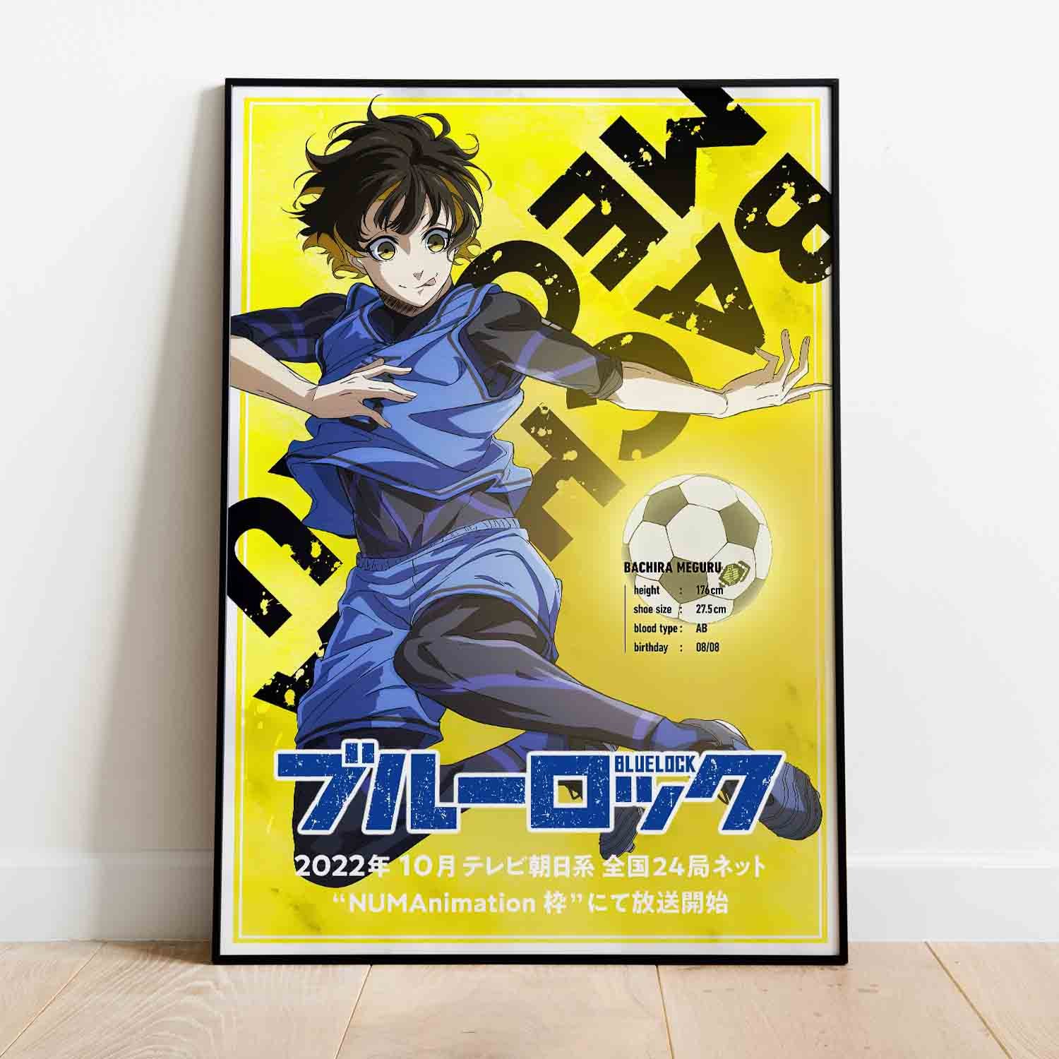 Bluelock Anime Bachira Playercard Digital Poster 