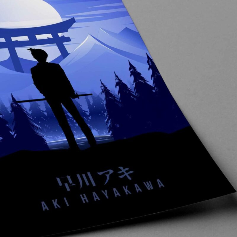 Aki Hayakawa Chainsaw Man Anime Closeup Poster