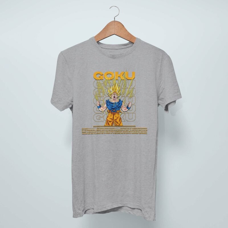 Super Goku Dragon Ball z sports grey T-Shirt