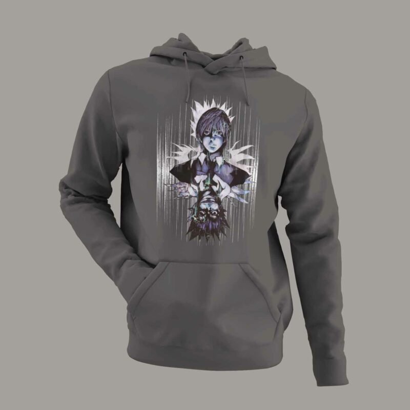 L and Light Yagami Death Note Anime charcaol Hoodie