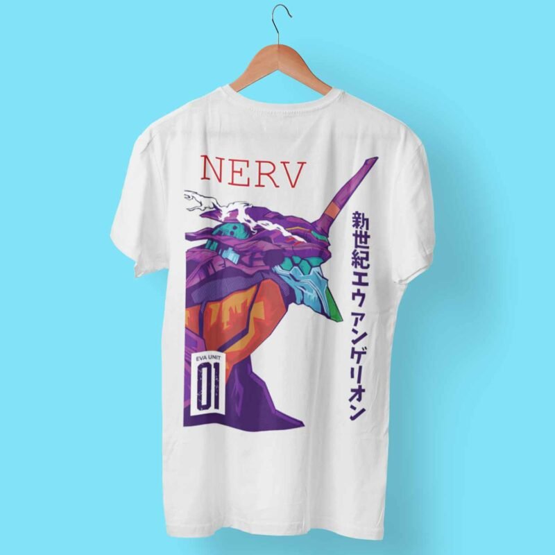EVA Unit 01 Neon Genesis Evangelion Anime White T-Shirt