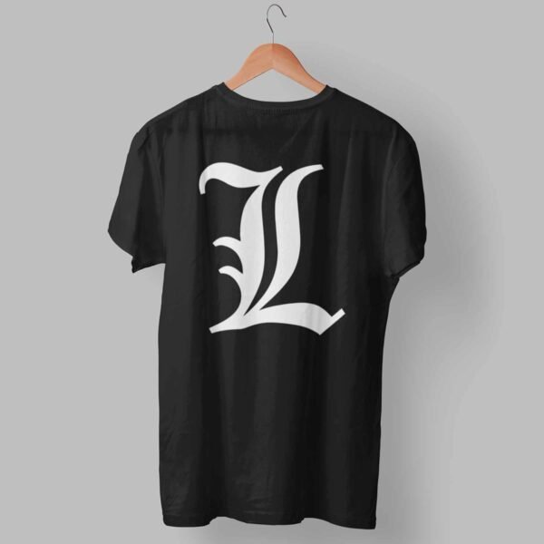 L Lawliet Death Note Anime black T-Shirt