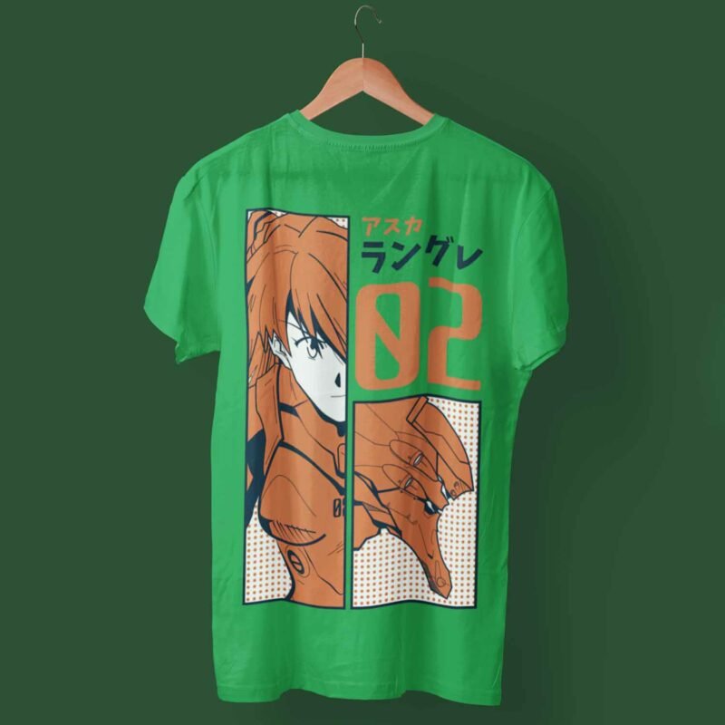 Evangelion Unit 02 Neon Genesis Evangelion Anime irish Green T-Shirt
