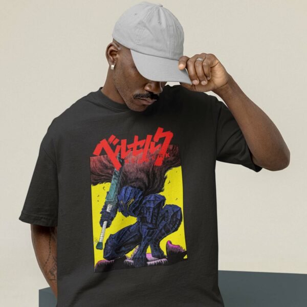Cool Berserk Guts Dragon Slayer Graphic Black T-Shirt