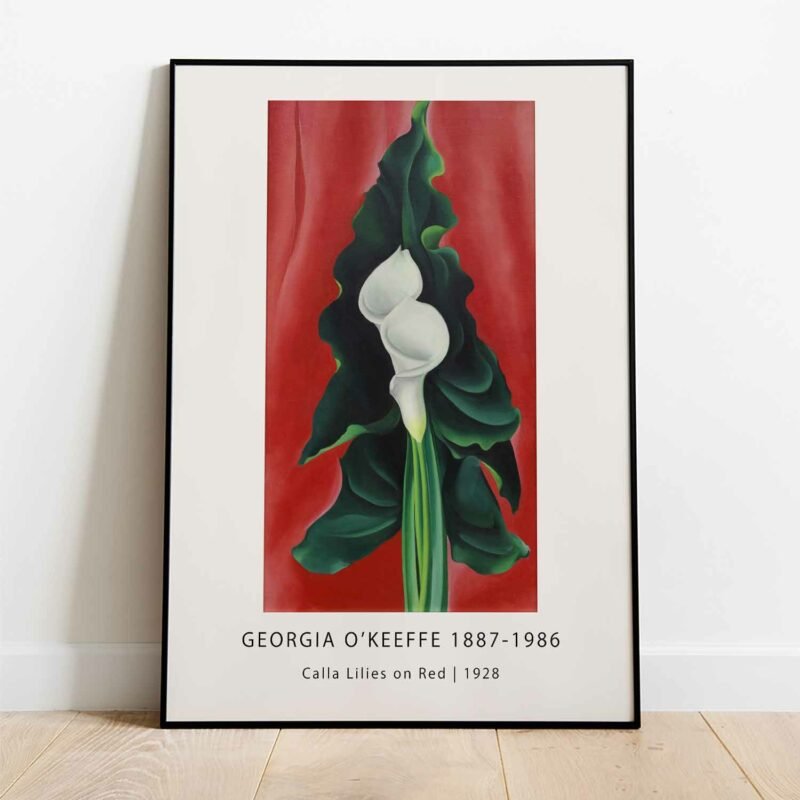 Calla Lilies on Red 1928 Painting
