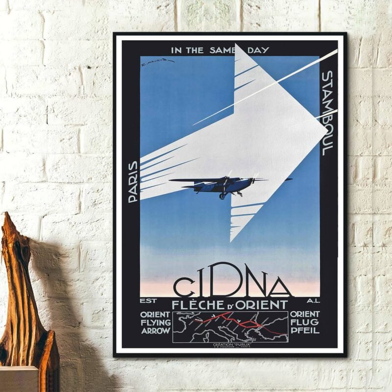 Cidna Orient flying Arrow Edmond Maurus Travel Poster
