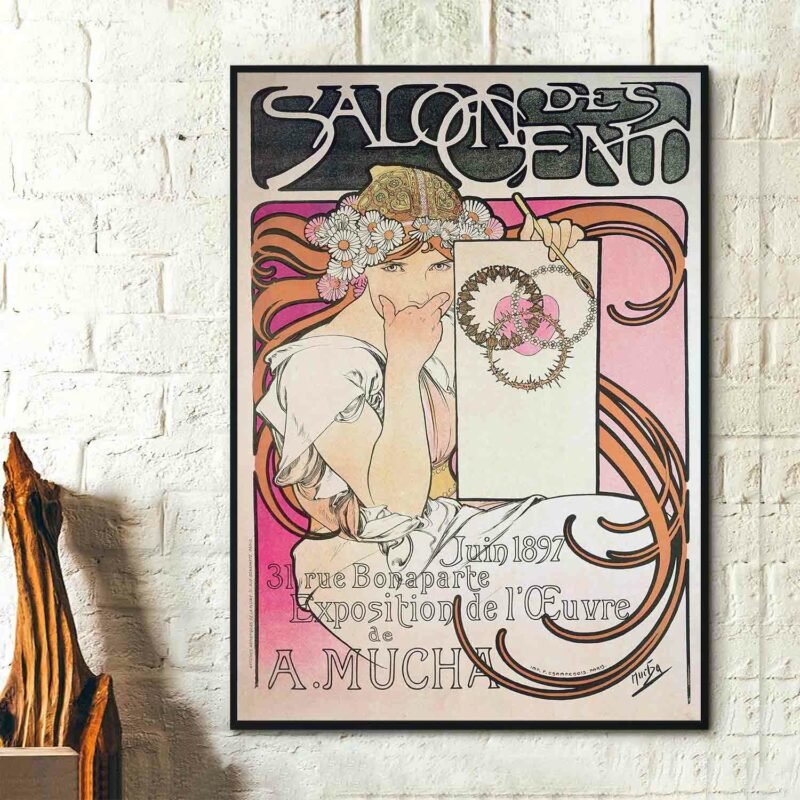 Untitled-1 Salon des Cent- Exhibition of the Work of A. Mucha 1897 Poster