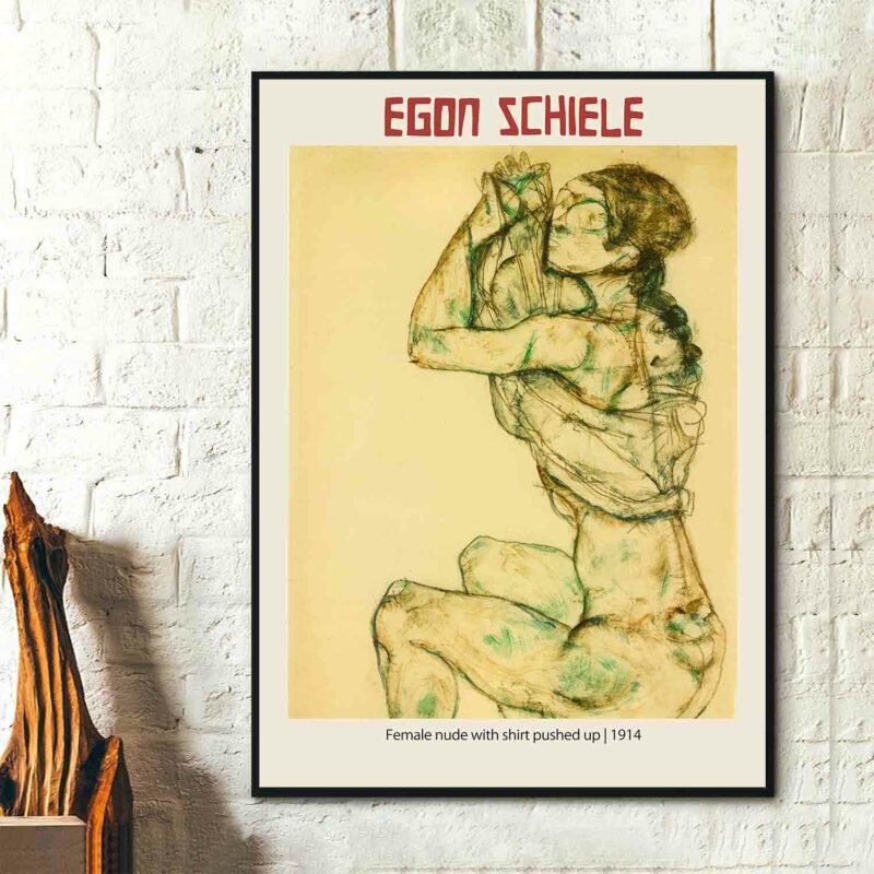 Female nude with shirt pushed up 1914 Poster