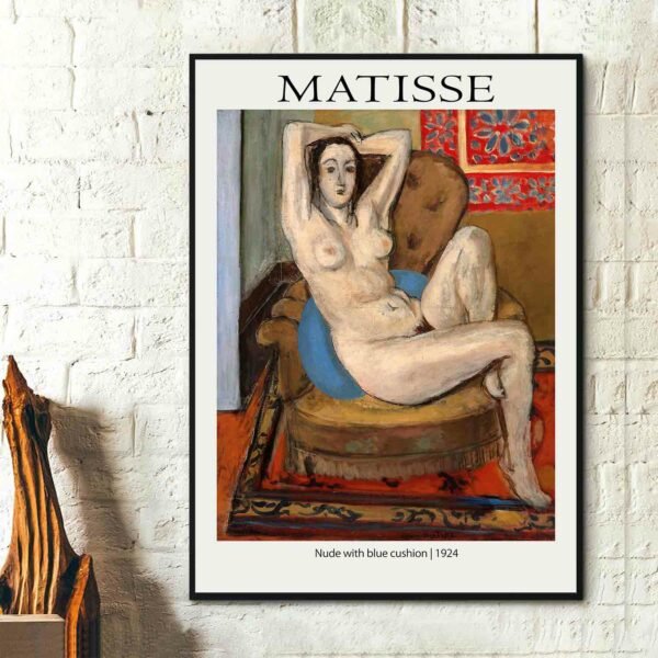 Nude with blue cushion 1924 Poster