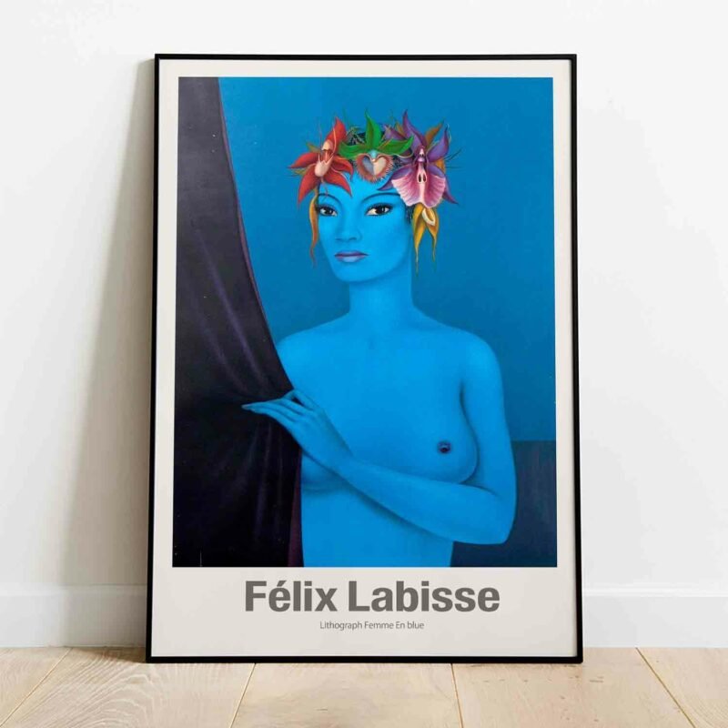 Lithograph Femme En blue Painting
