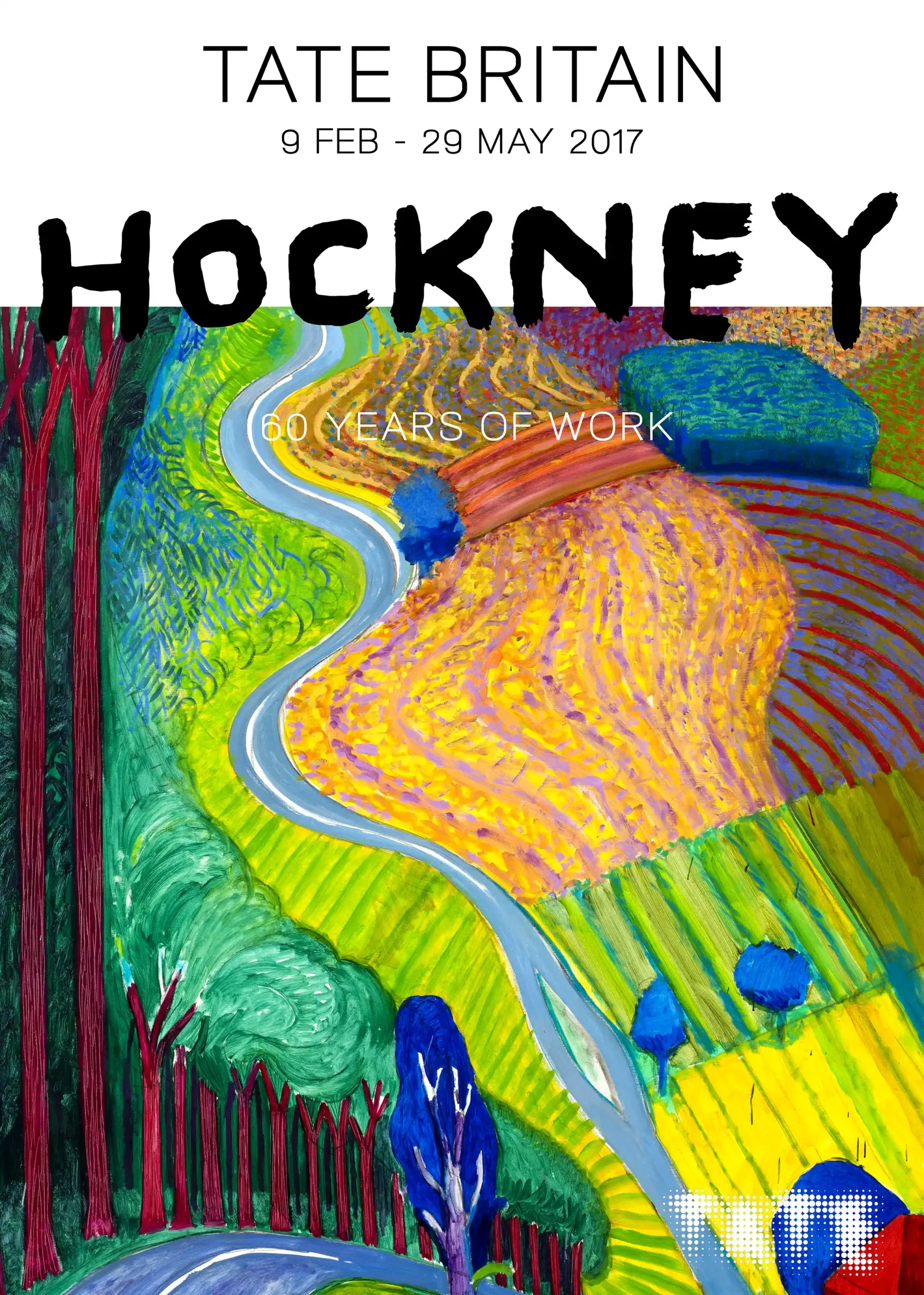 David Hockney Exhibition Poster | Tate Britain 2017 | Modern Landscape Art Print