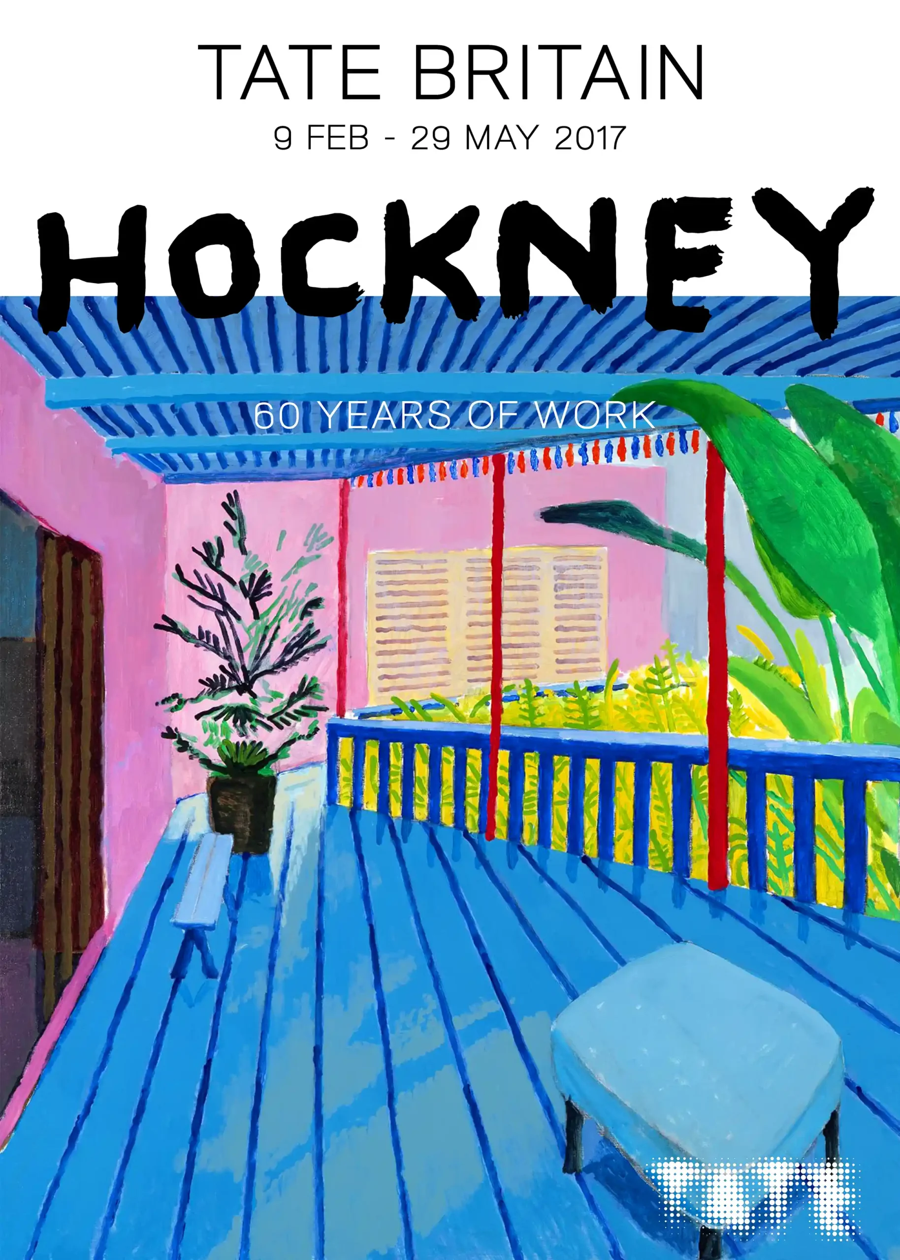 David Hockney Tate Britain Exhibition Poster - Bold Pop Art Print
