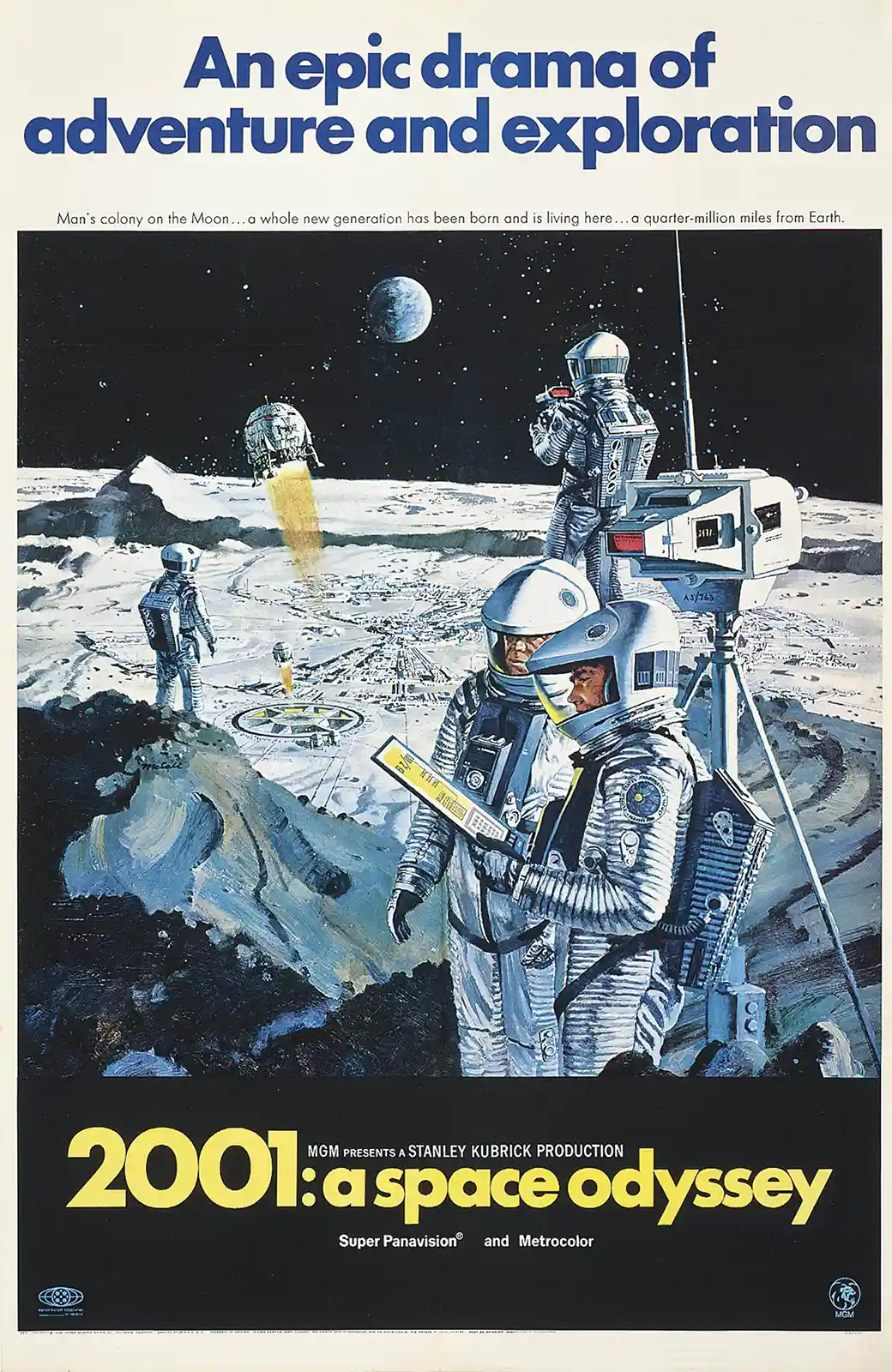 2001: A Space Odyssey Movie Poster – 1968 Original Theatrical Poster: Vintage Sci-Fi Wall Art Print