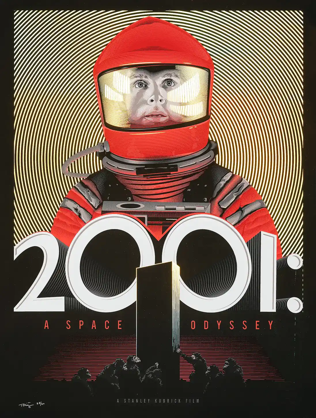 2001: A Space Odyssey Alternative Art Poster by Tracie Ching | Stanley Kubrick Film Print