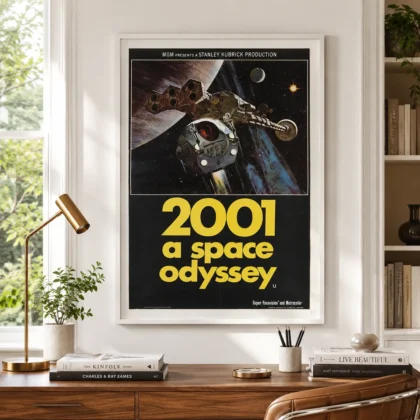 2001 A Space Odyssey Iconic Sci-Fi movie poster for gallery wall display by MerchFuse