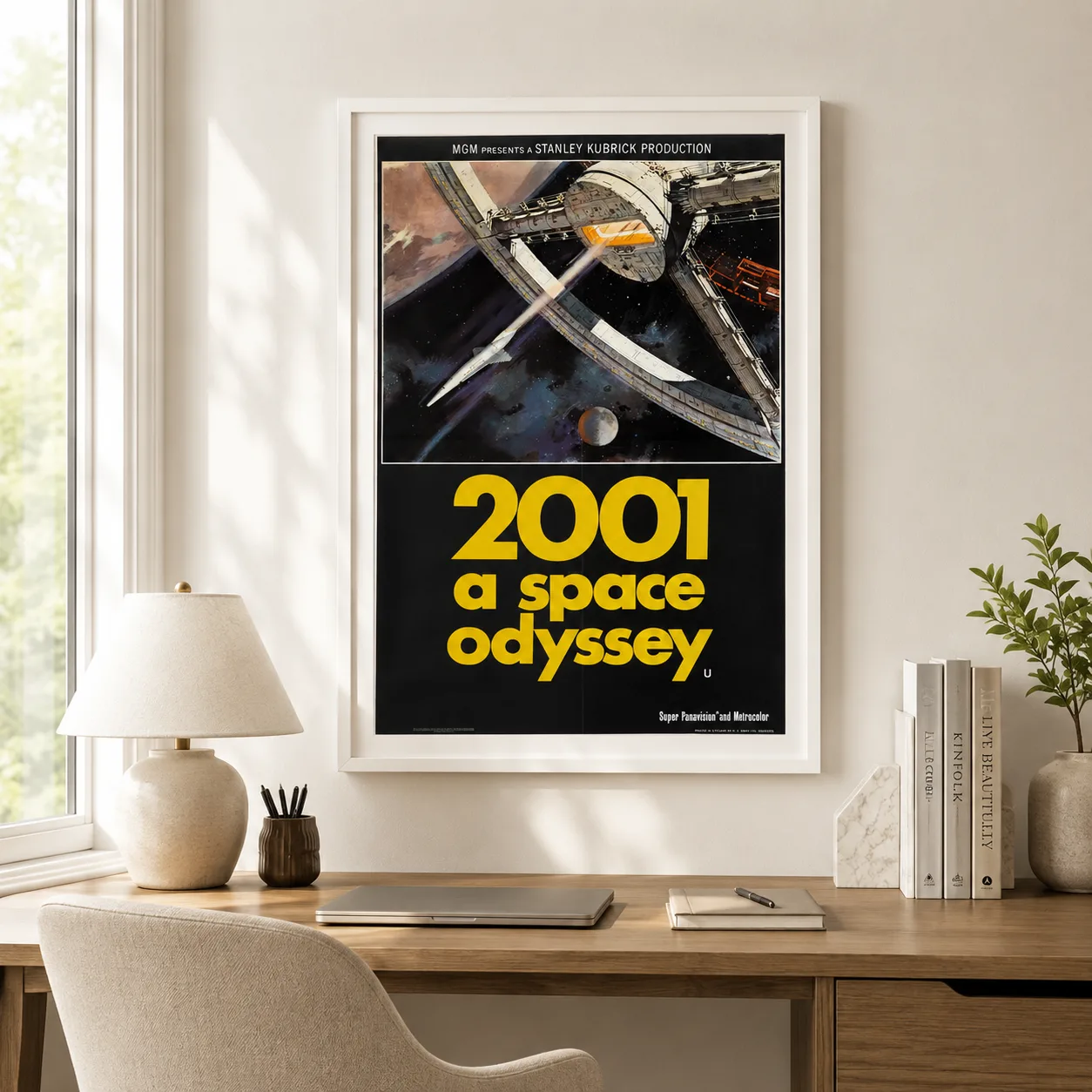 2001 Space Odyssey Stanley — this vintage theatrical poster features the iconic Space Station V