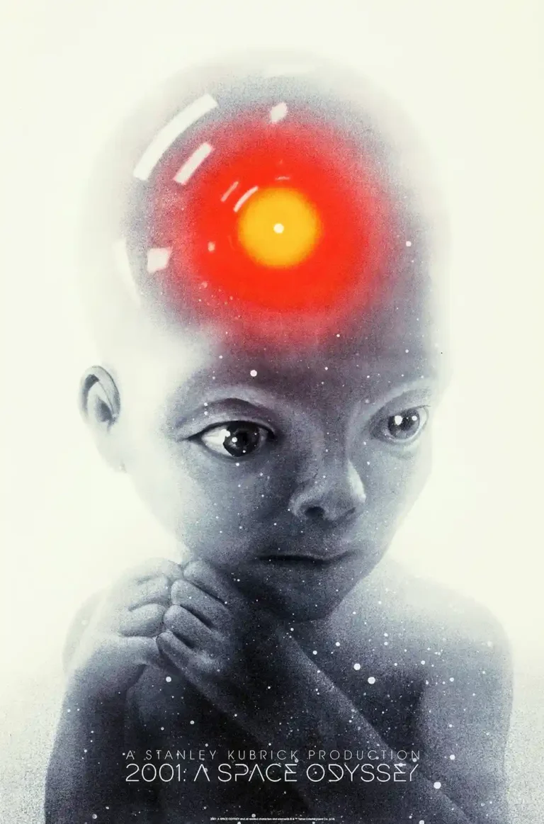 2001: A Space Odyssey "Star Child/HAL 9000" Movie Poster - by Greg Ruth