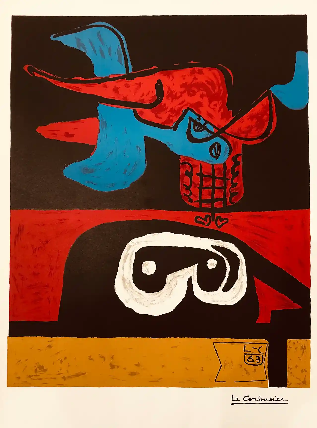 Le Corbusier "Otherwordly" Abstract Art Poster (1963) | Mid-Century Modernism Print