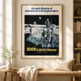 2001: A Space Odyssey 1968 Moon Colony Movie Poster