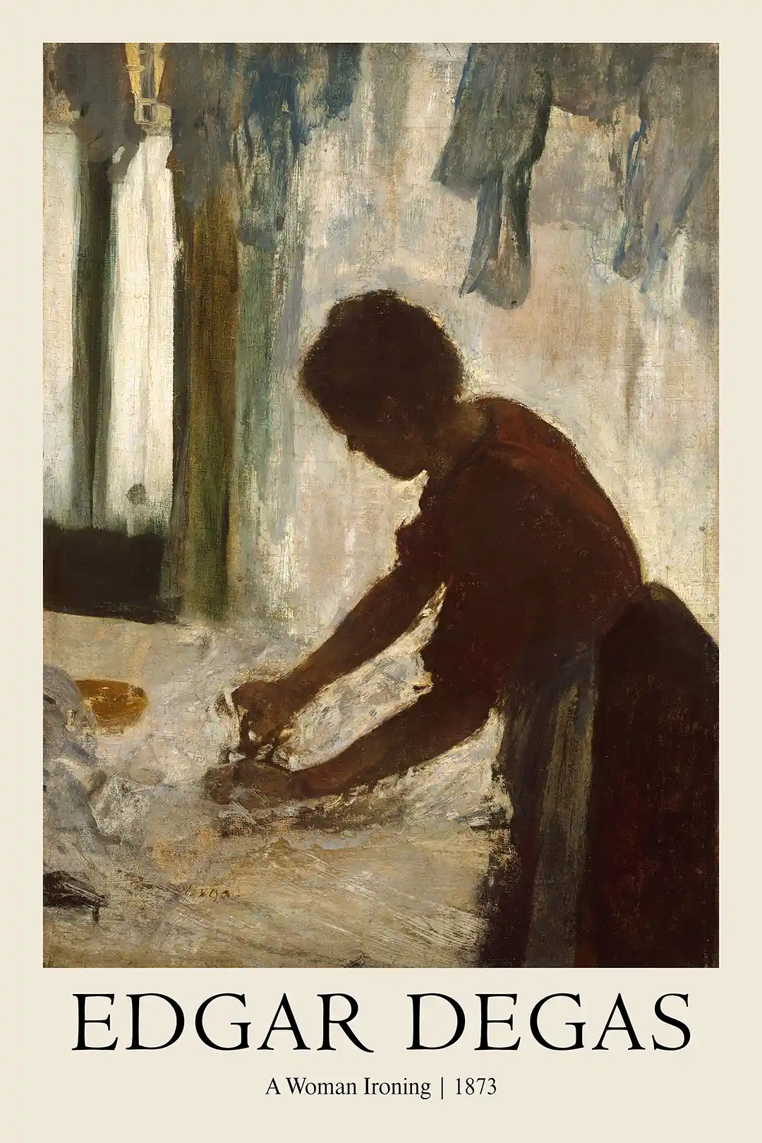 Edgar Degas 'A Woman Ironing' (1873) Masterpiece Poster | Impressionist Art Print