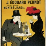 Vintage J. Édouard Pernot Absinthe Poster (Belle Époque Art Nouveau Cafe Advertisement) 2 Absinthe