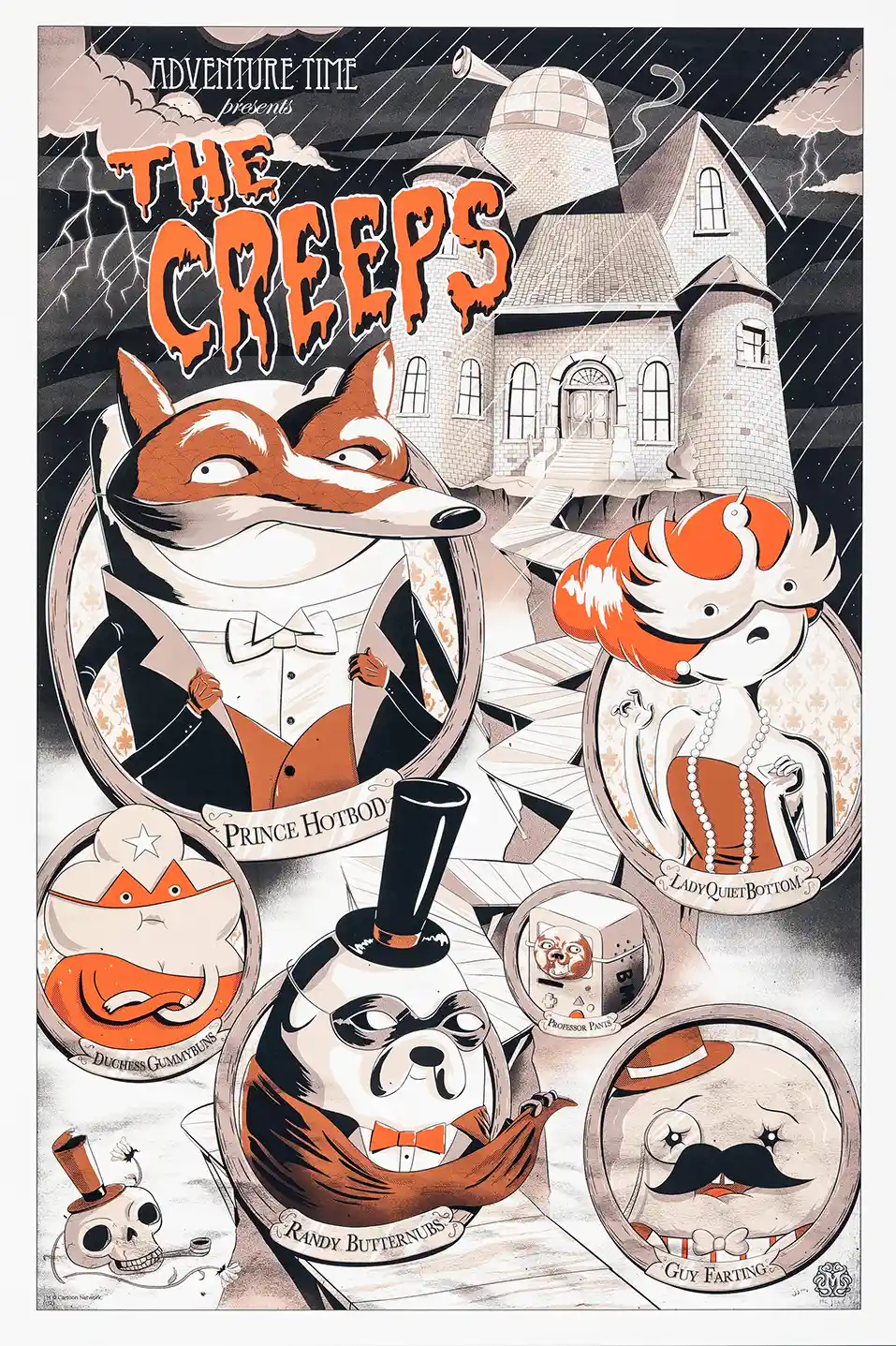 Adventure Time The Creeps Mondo Poster by JJ Harrison | Noir Mystery Art Print