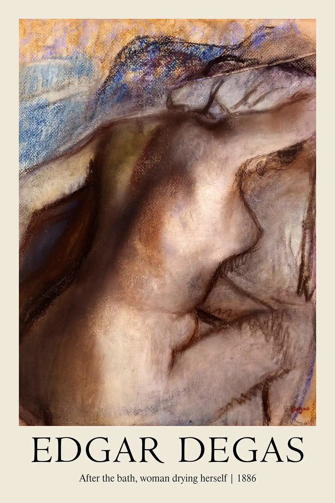 Edgar Degas: 'After the Bath, Woman Drying Herself' (1886) Fine Art Poster
