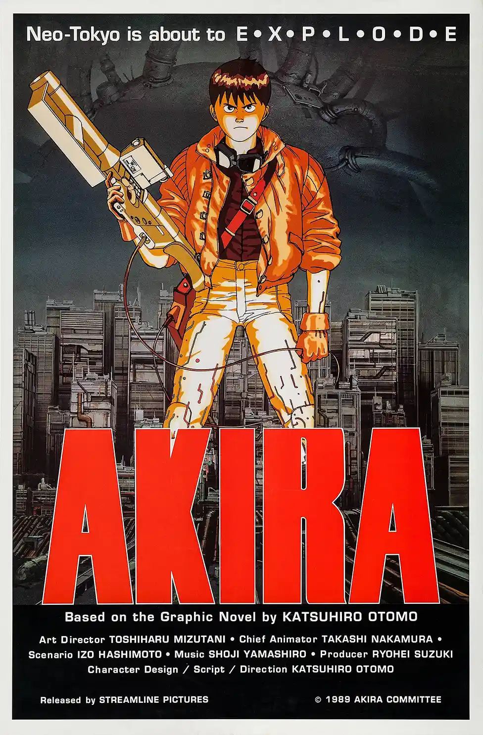 Akira 1988 Original Theatrical Poster | Kaneda Neo-Tokyo Explosion Art Print