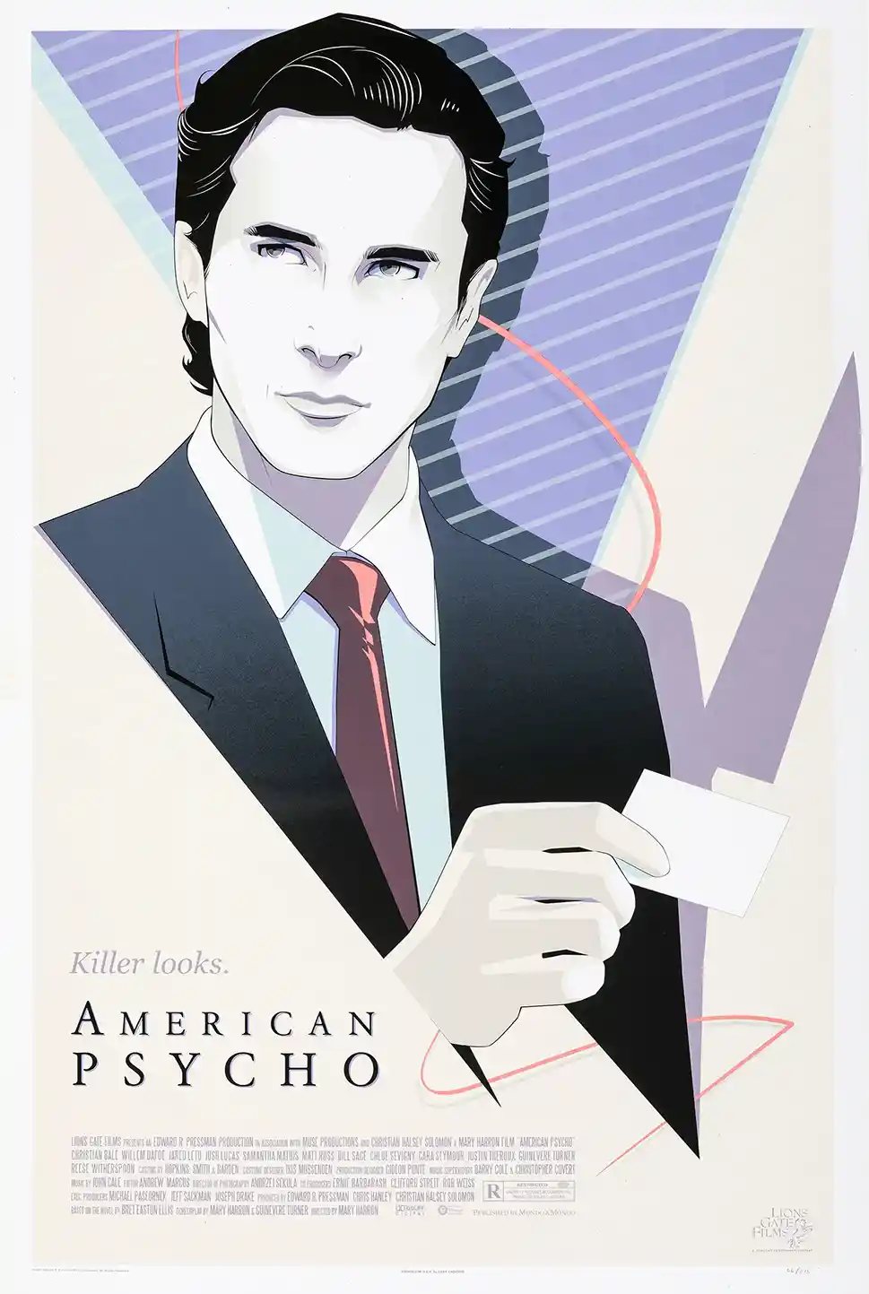 Patrick Bateman "Killer Looks" Craig Drake Mondo Art Poster | American Psycho Movie Print