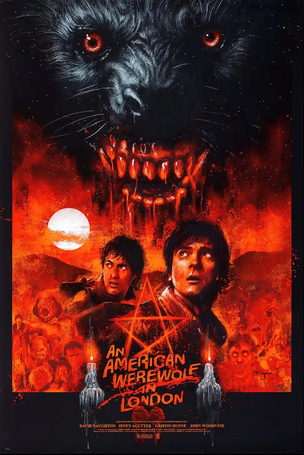 An American Werewolf in London Poster | Vance Kelly Cult Classic Horror Art Print
