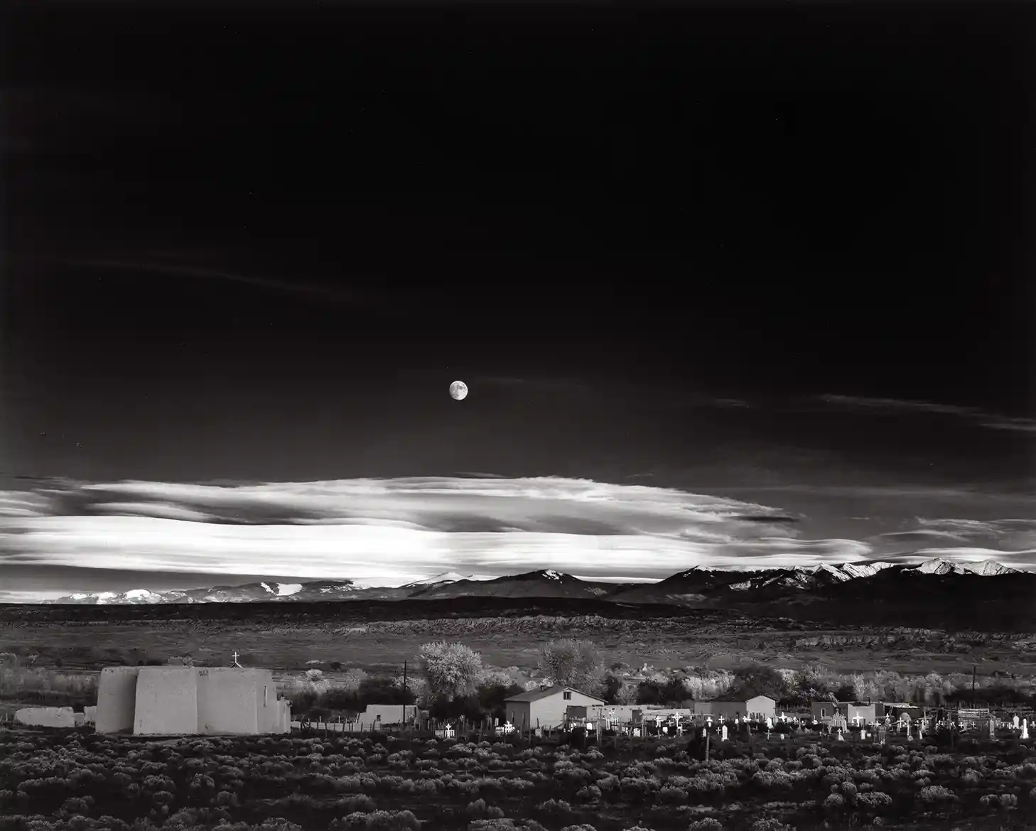 Ansel Adams | Moonrise, Hernandez Poster | Classic Black & White Photography Print