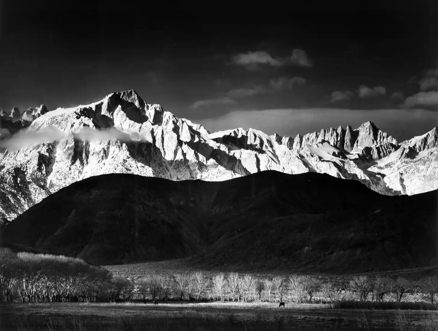 Ansel Adams | Classic Landscape Poster | Dramatic Sierra Nevada Black & White Print