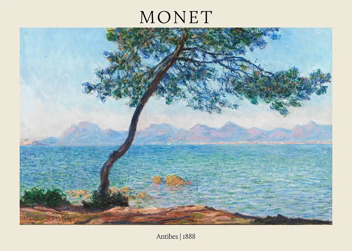 Claude Monet's 'The Pine Tree at Antibes' (1888) | Vintage Impressionist Landscape Poster