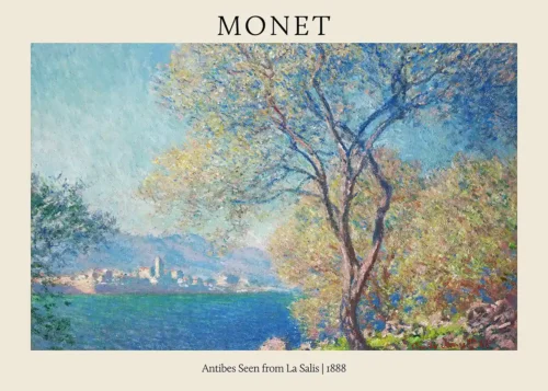 Claude Monet, Antibes Seen from La Salis 1888 Art Print