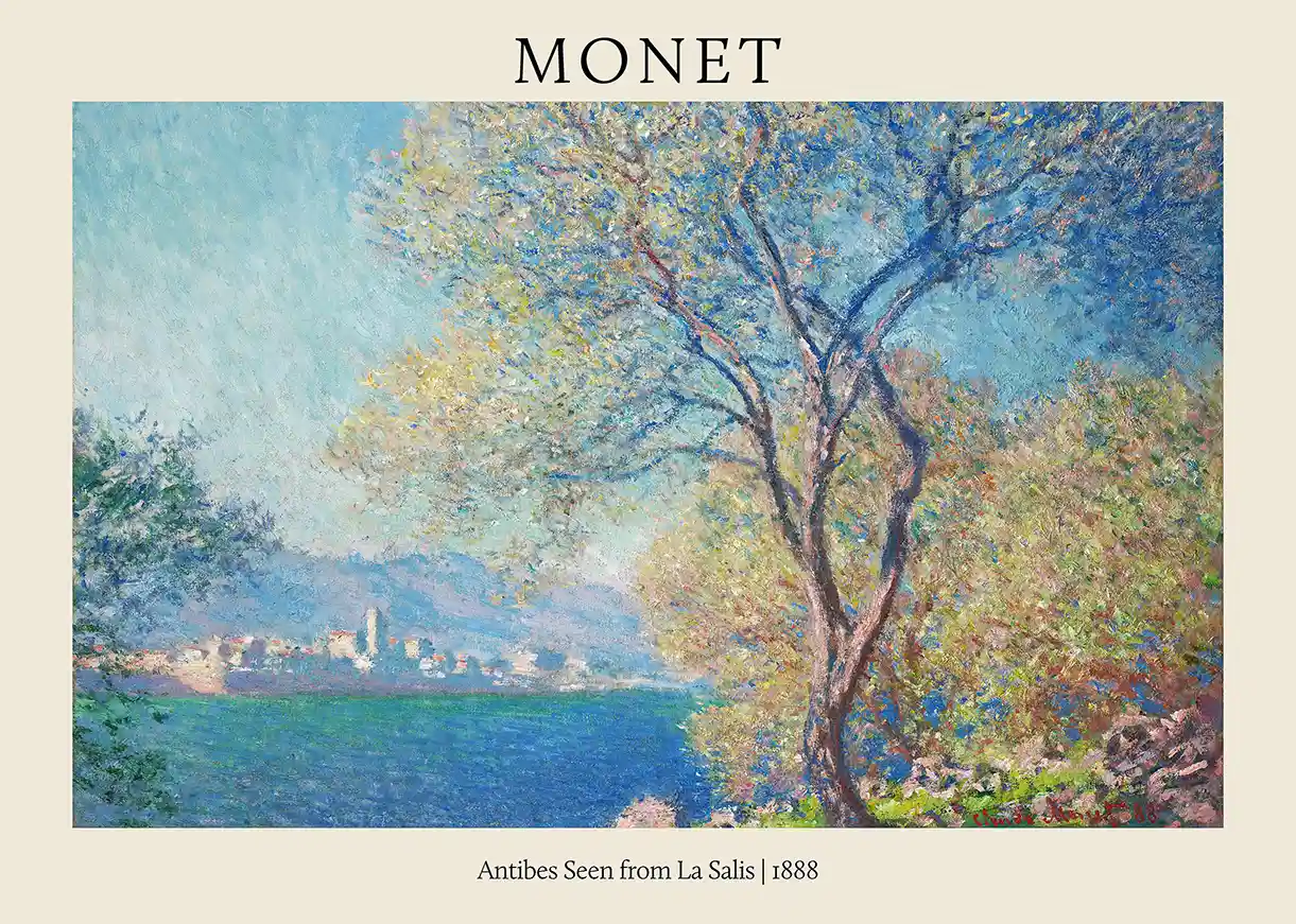 Claude Monet: Antibes Seen from La Salis (1888) Impressionist Art Print