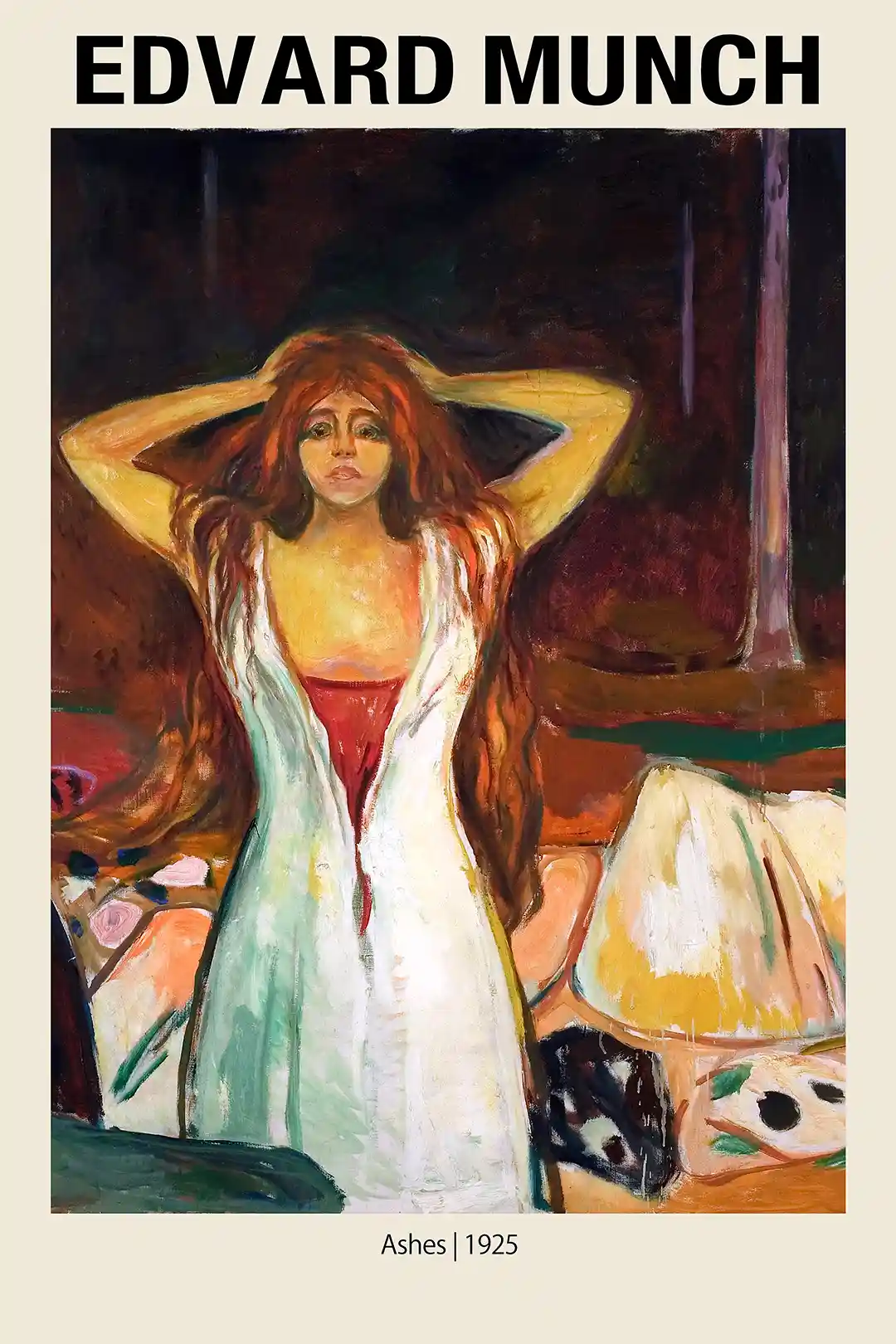 Edvard Munch "Ashes" (1925) Expressionist Masterpiece Art Print Poster