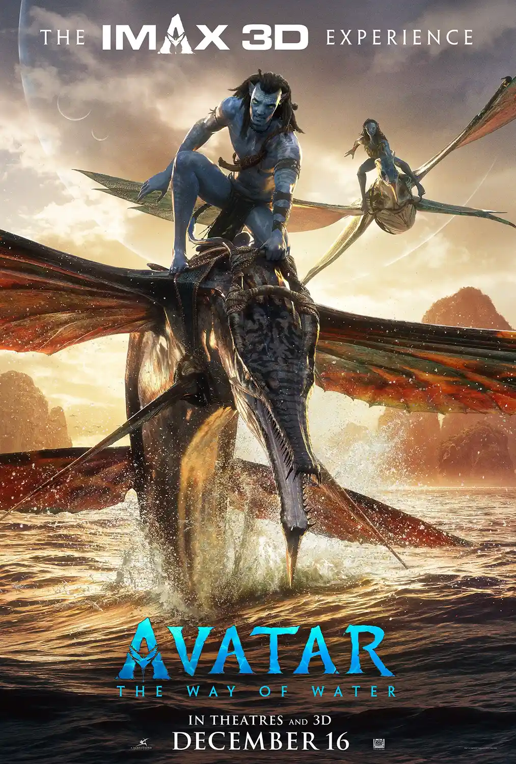 Avatar: The Way Of Water Movie Poster – 2022 IMAX Poster: Modern Sci-Fi Wall Art Print