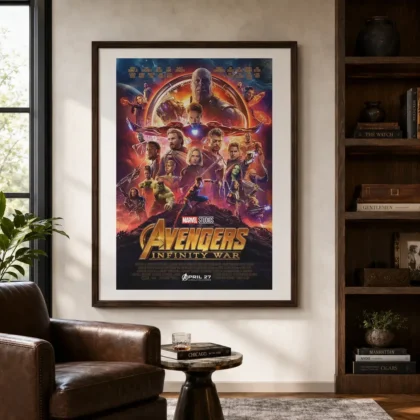 Avengers Infinity War – Modern Superhero movie poster for gallery wall display by MerchFuse