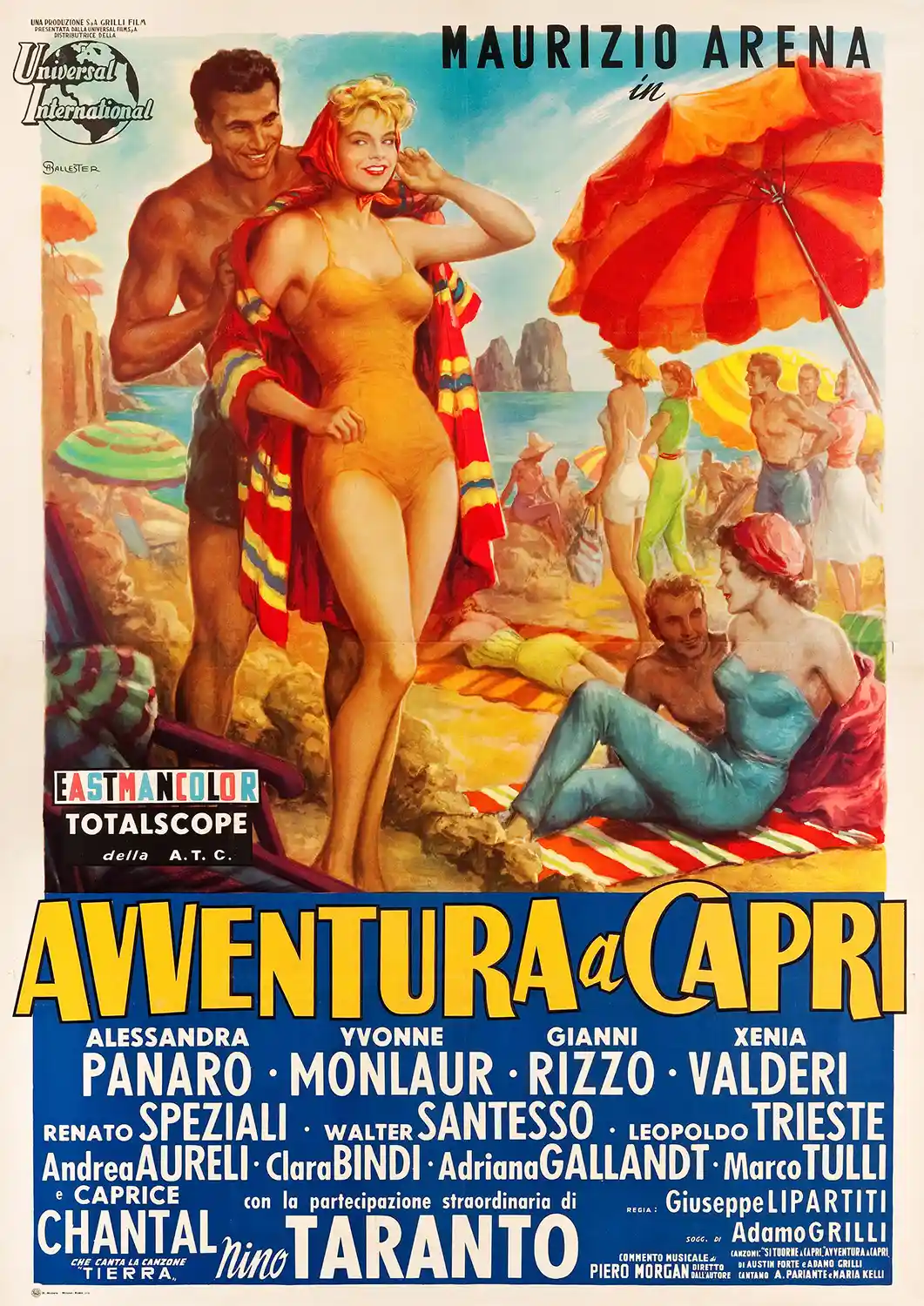 Avventura a Capri (1959) Vintage Italian Movie Poster | Summer Romance Art Print