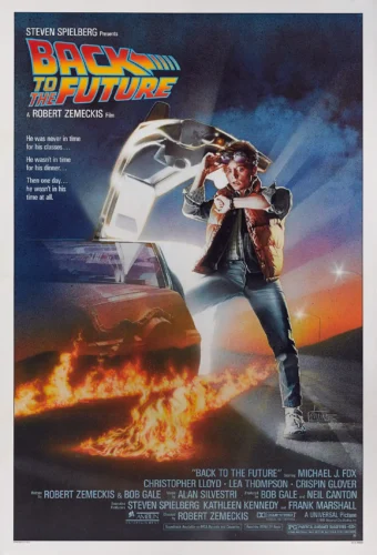 Back to the Future 1985 Marty McFly DeLorean Movie Poster