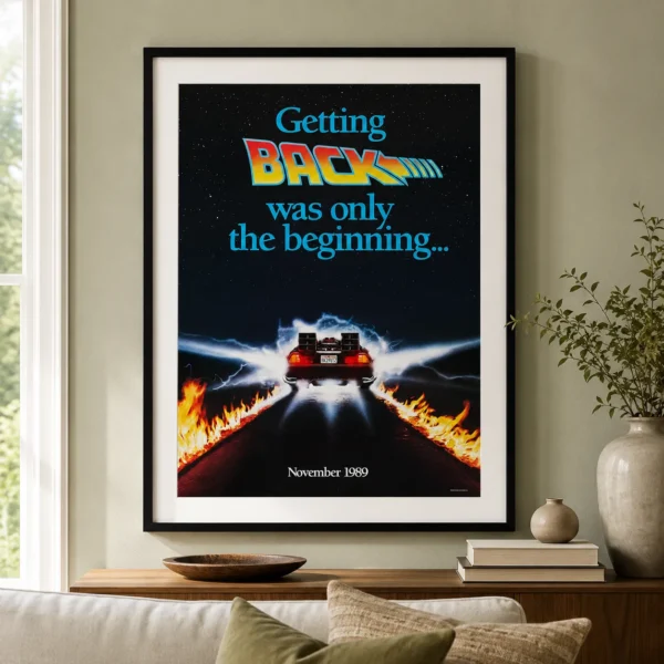 Back to the Future Part II 1989 DeLorean Movie Poster