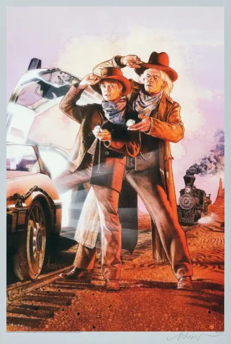 Back to the Future Part III Marty and Doc Old West Movie Poster