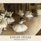 Edgar Degas, Ballet Rehearsal on Stage 1874 Art Print