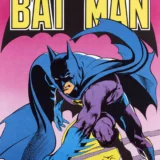 Batman 1973 Comic Illustration, Retro Superhero Movie Poster