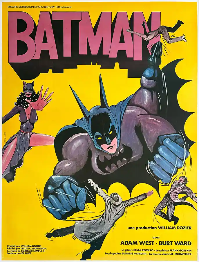 Batman (1966 Film) Movie Poster – 1970 Vintage Poster: Vintage Superhero Wall Art Print
