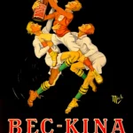 BEC-KINA Vintage French Aperitif Poster | Apéritif des Sportifs Art Deco Print 2 Bec Kina Aperitif des Sportifs