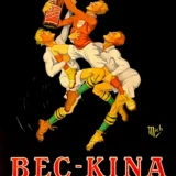 Bec-Kina Aperitif des Sportifs Art Deco French Vintage Art Print