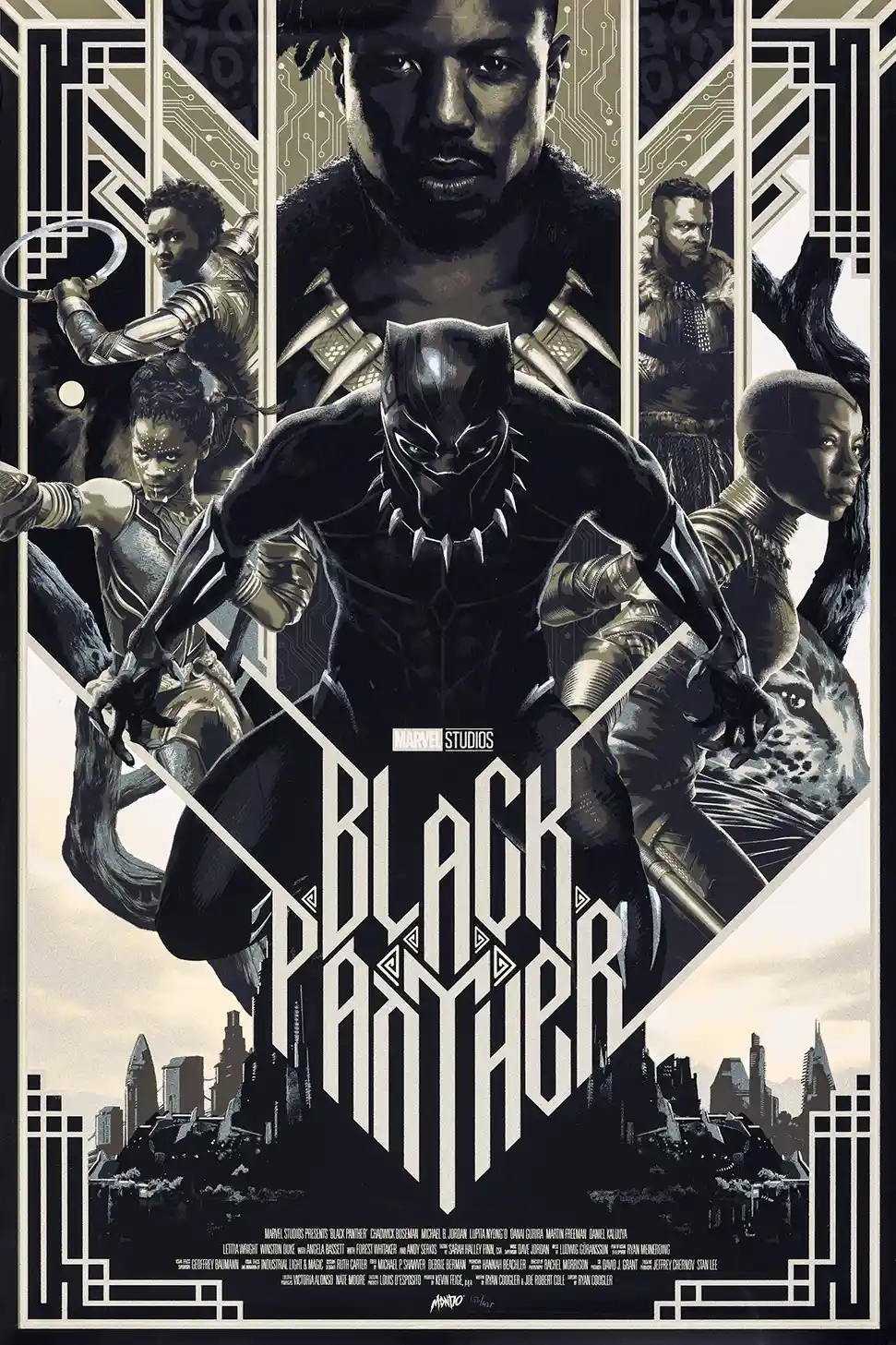 Marvel Studios' Black Panther Mondo Poster Art Print by Matt Taylor