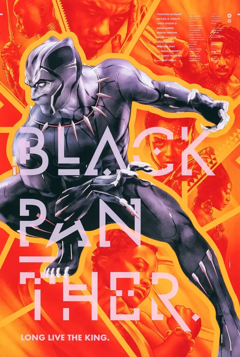Black Panther Martin Ansin Movie Poster - Long Live The King Marvel Print