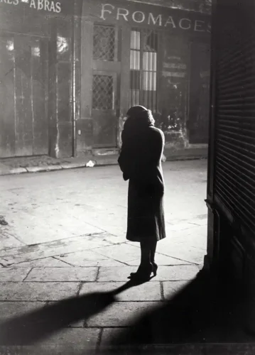 Brassai Paris de Nuit Rue Quincampoix Woman in Shadow Photography Print
